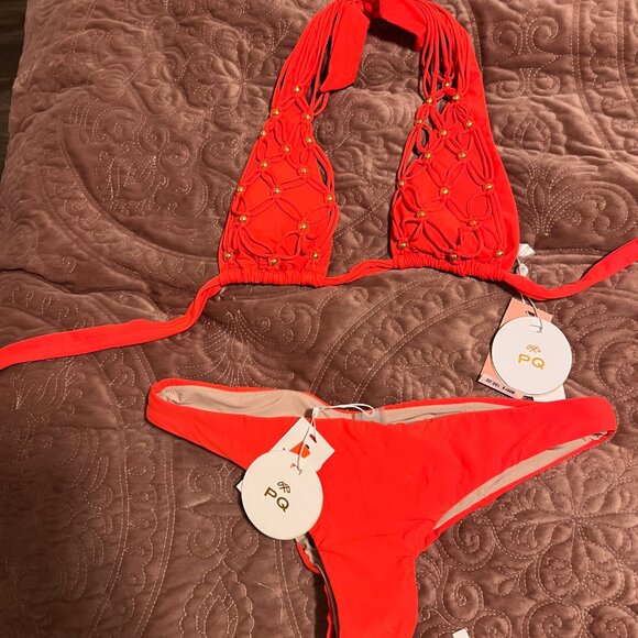 MILOS BASIC RUCHED BOTTOMS SIZE MEDIUM/RED NEW W/ TAGS - Picture 8 of 9